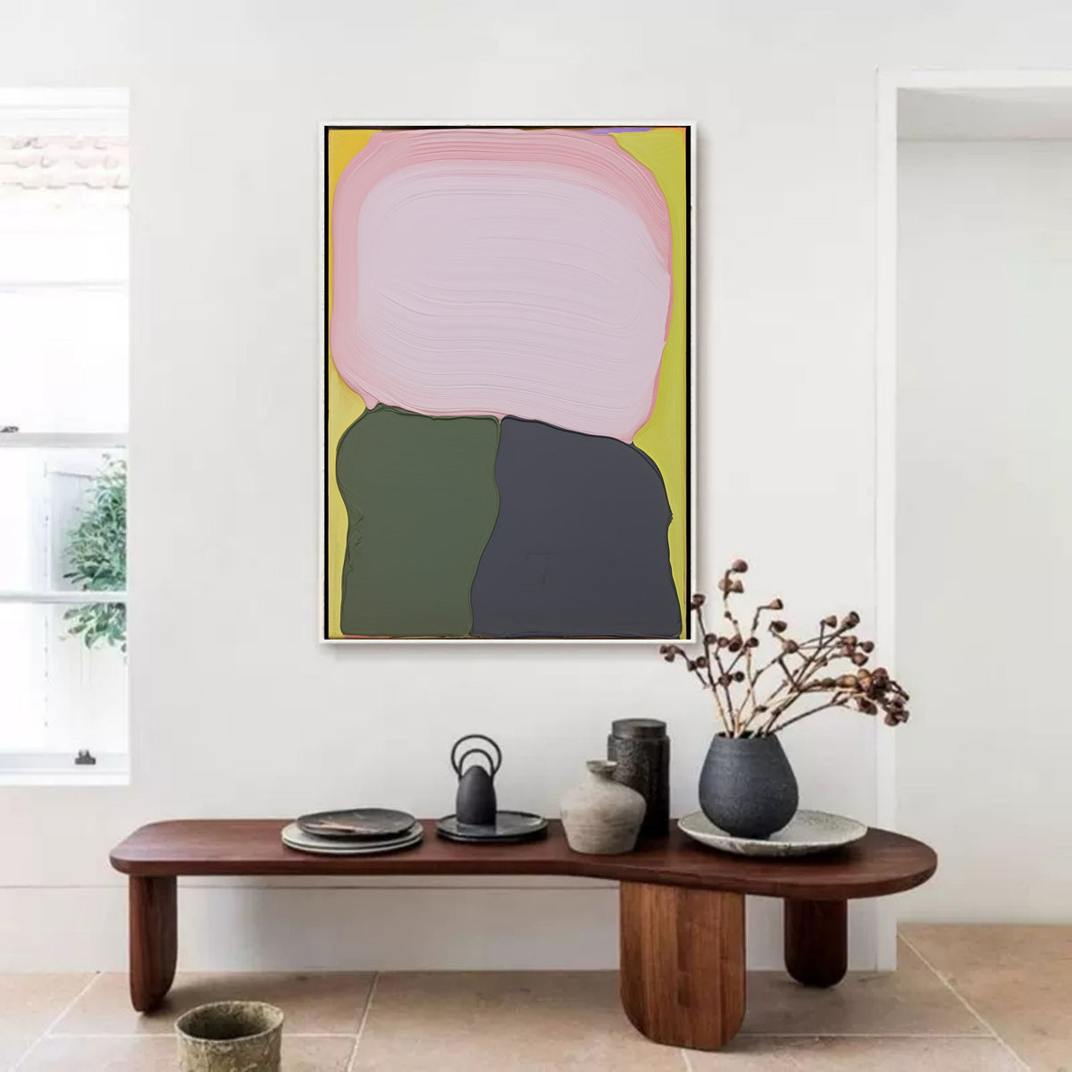 Wall Art Square Abstract Color Block Pastel