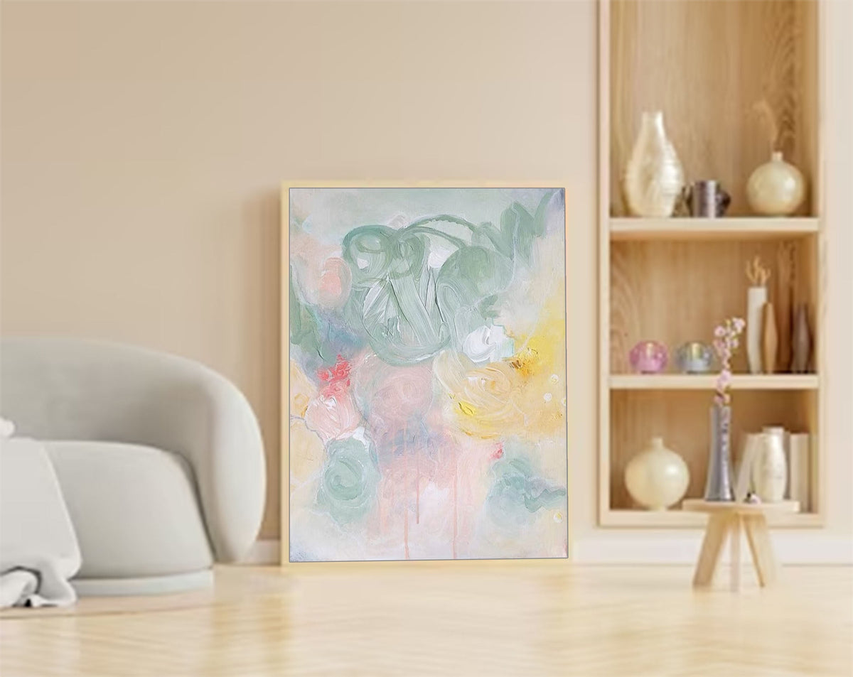 Soft Pastel Expressionist Painting Wall Art