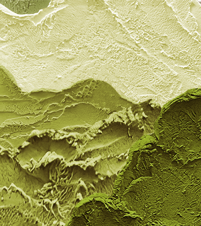 Soft Green Textured Mountain Landscape Wall Art