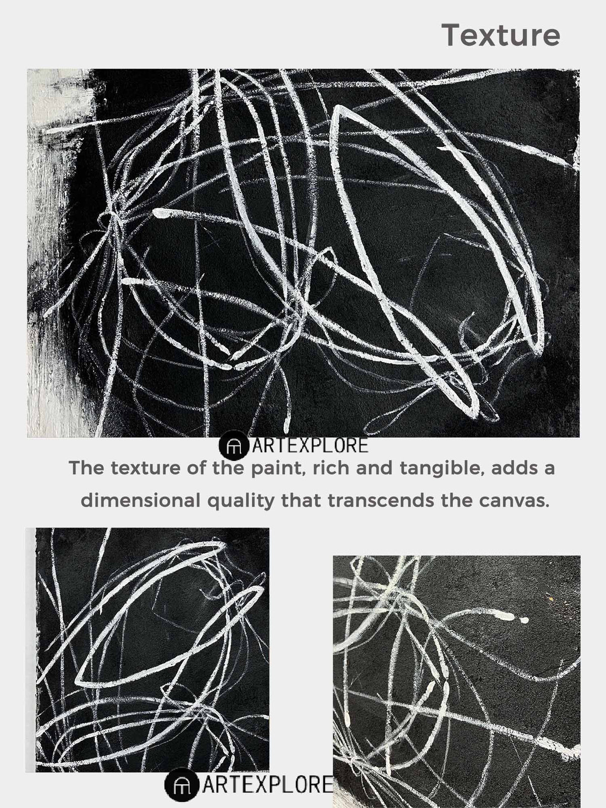 Black Abstract Painting ABAV523 - Neutralighting