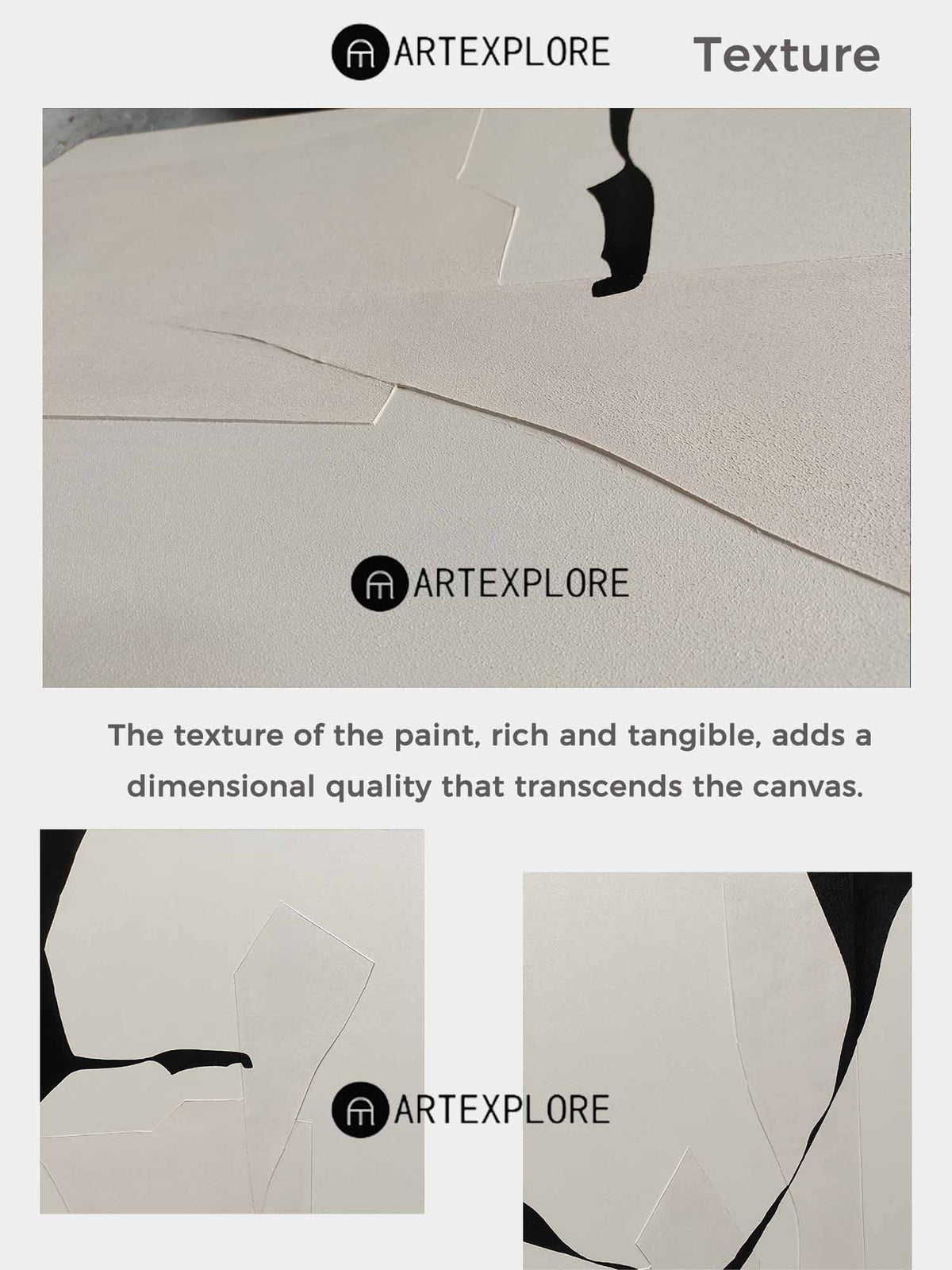 Minimalist Ivory Black Abstract Geometric Diptych Wall Art