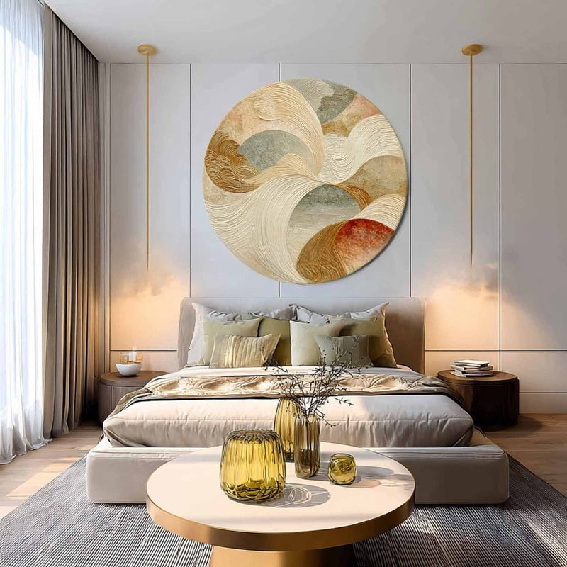 Wall Art Minimalist 3D Beige Textured - Neutralighting