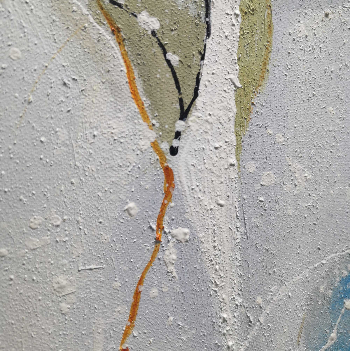 Cracked Earth Abstract Painting Vertical