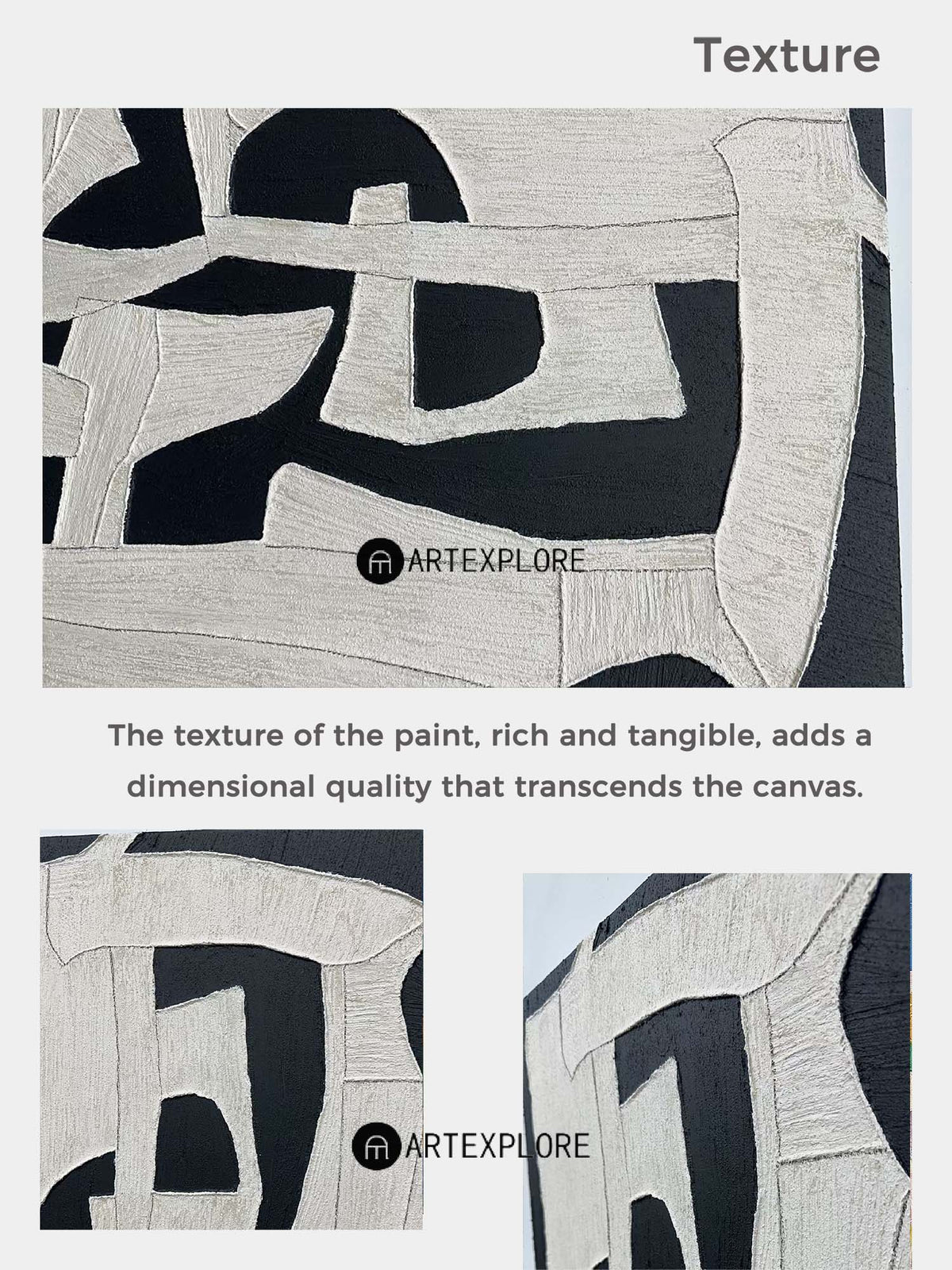 Wall Art Black White Abstract Minimalist Textured Diptych Living Room