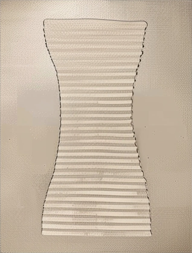 Wall Art Minimalist Hourglass Line Plaster