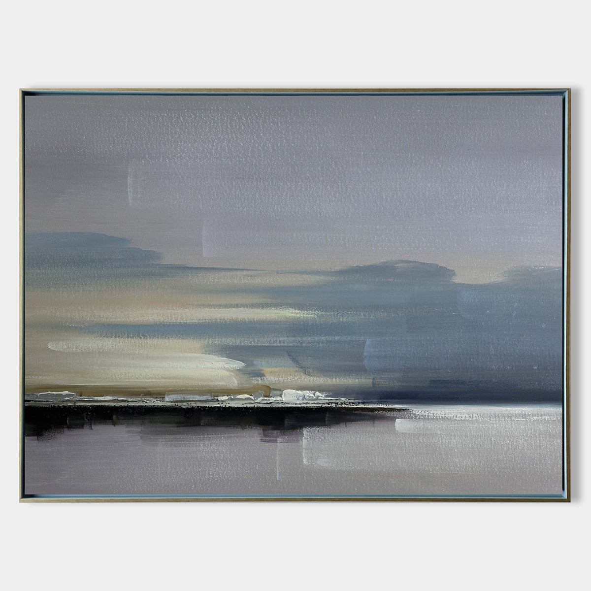 Mira Grey Horizon Seascape Canvas Art