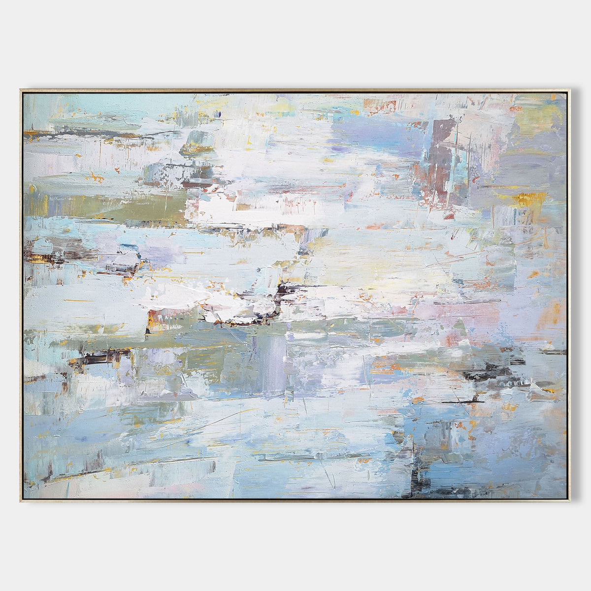 Soft Coastal Horizon Abstract Painting
