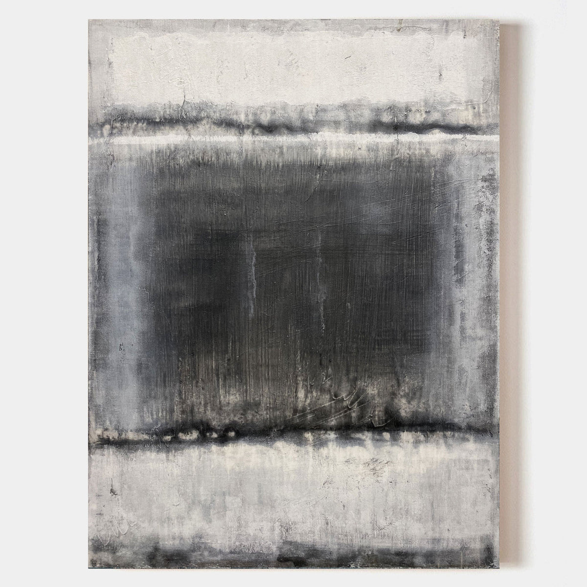 Leander Black Gray Abstract Canvas Wall Art