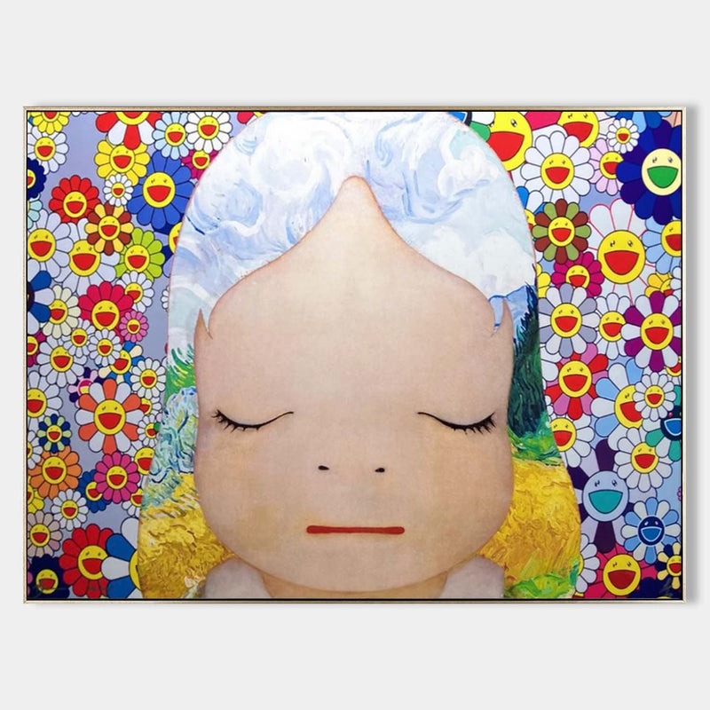 Wall Art Yoshitomo Nara Girl Murakami Flower