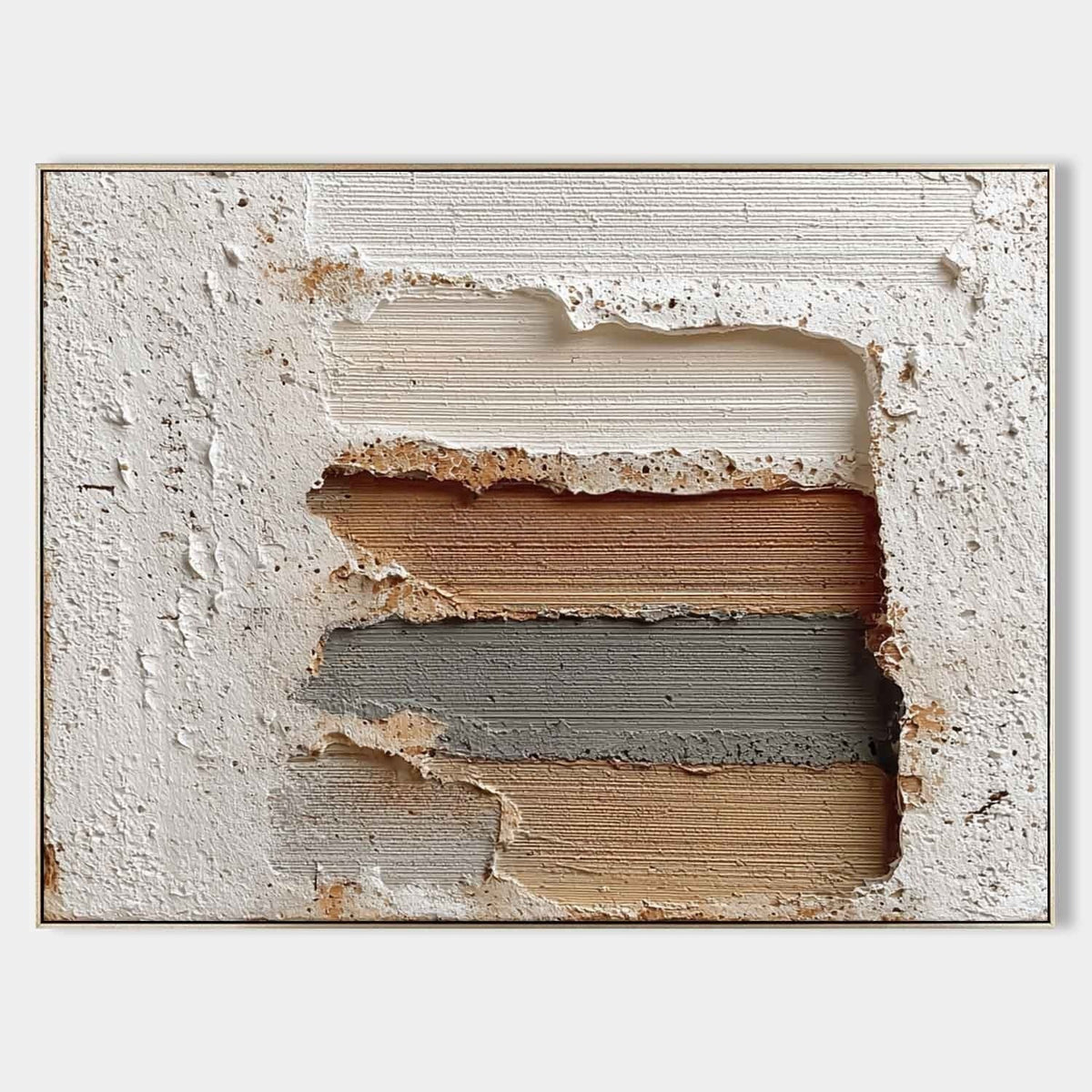 Wabi-Sabi Layered Peeling Wall Painting