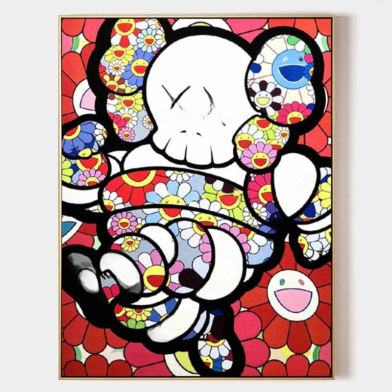 Wall Art Playful Textured KAWS