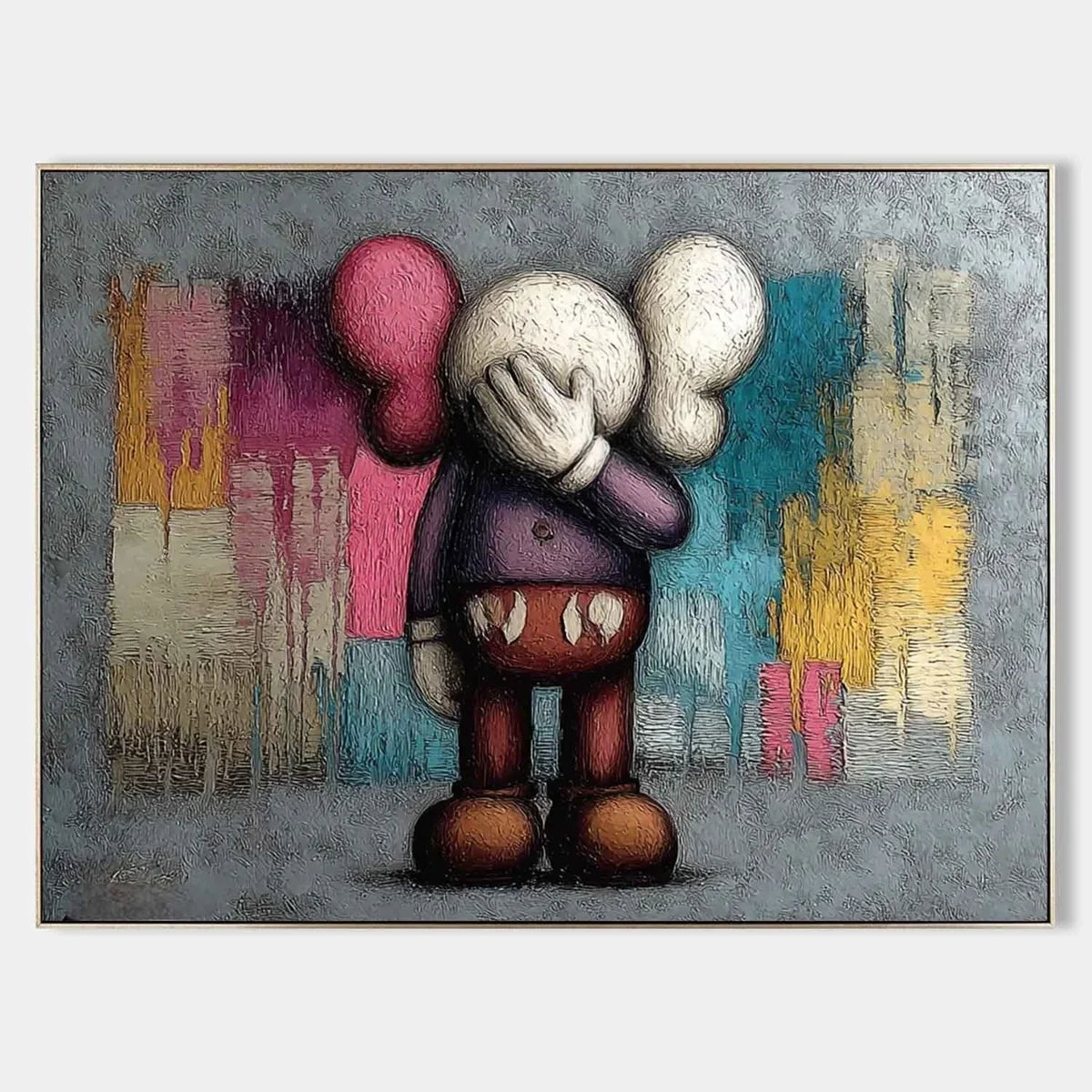 Wall Art Introspective Textured Kaws