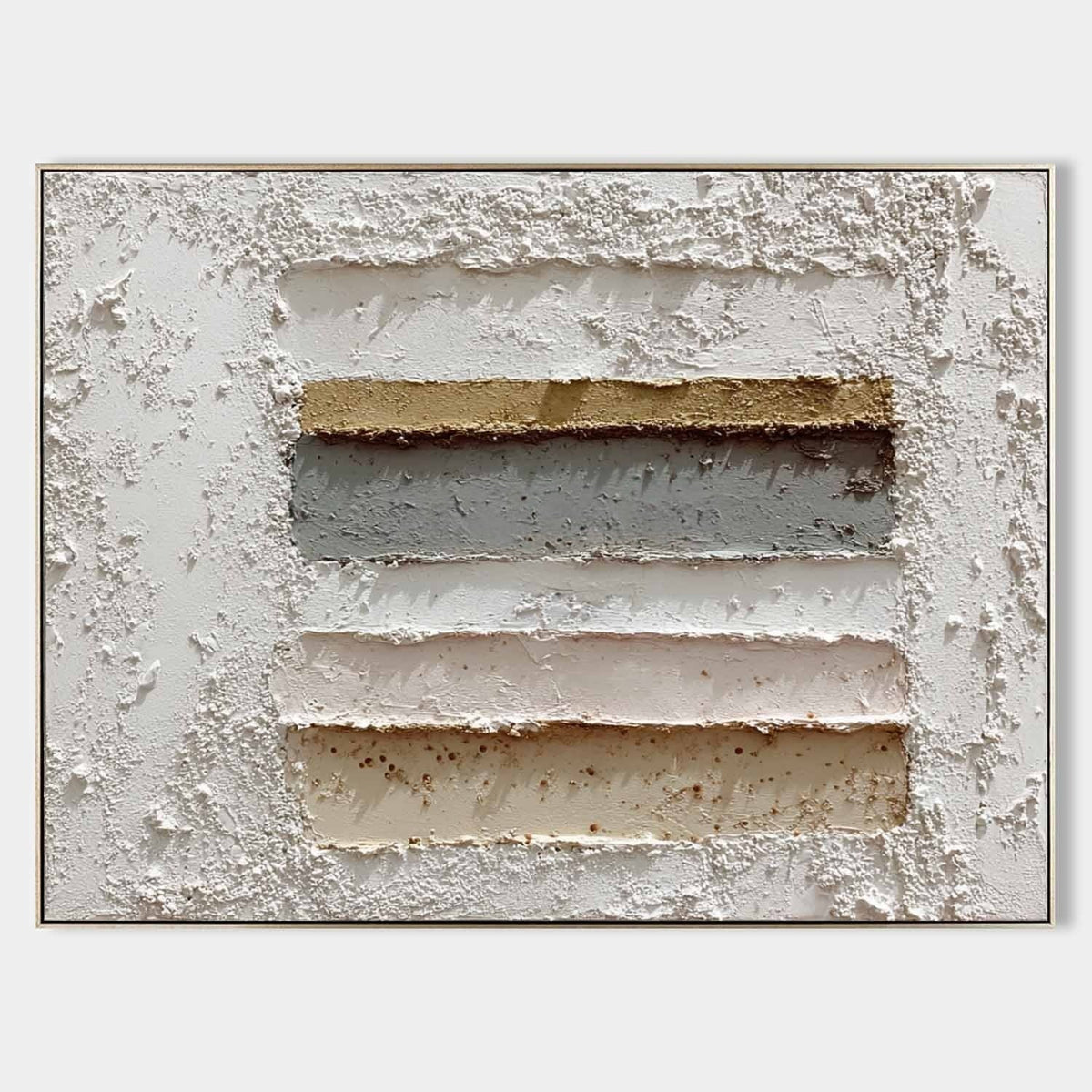 Wabi-Sabi Layered Horizontal Painting