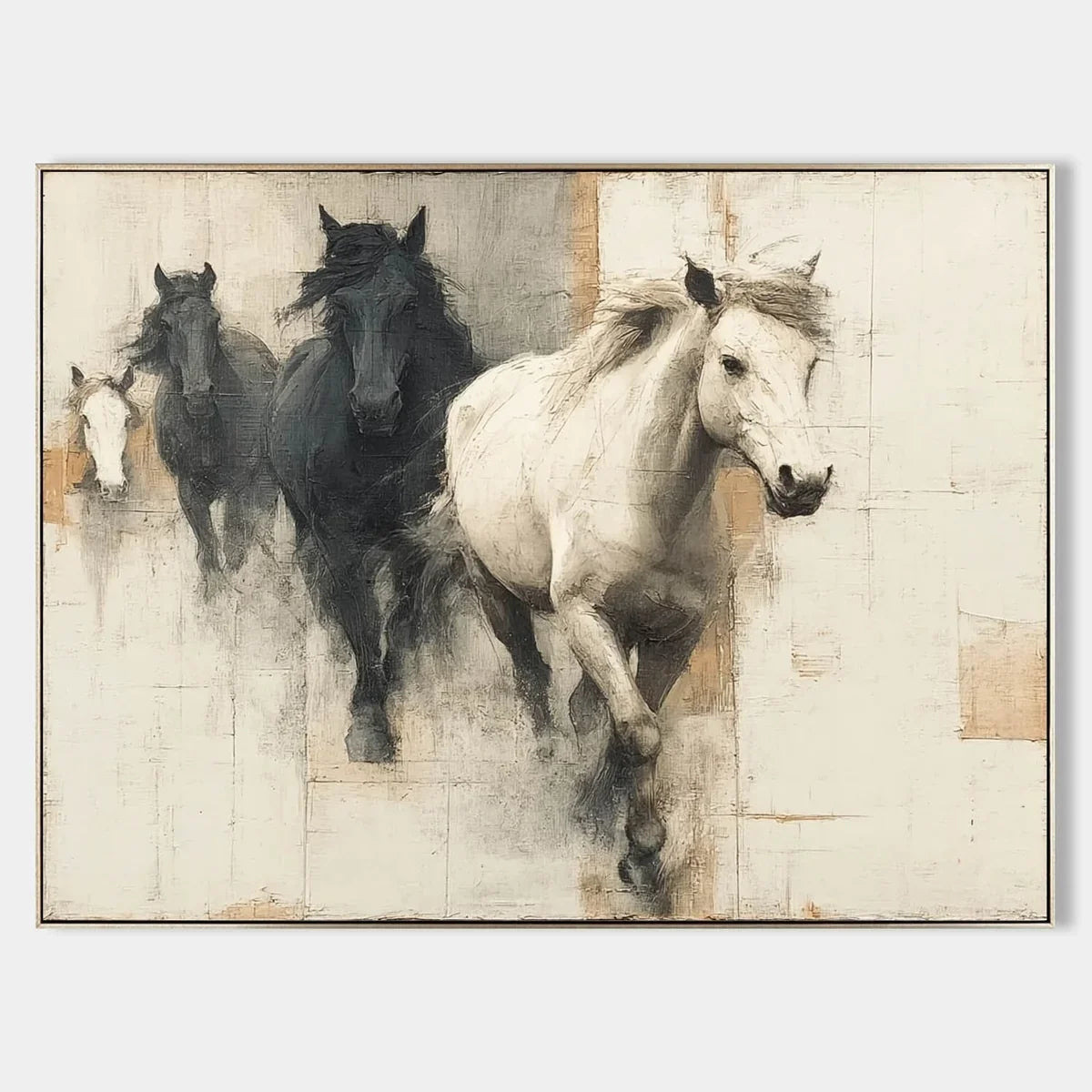 Wall Art Dramatic Monochrome Horse