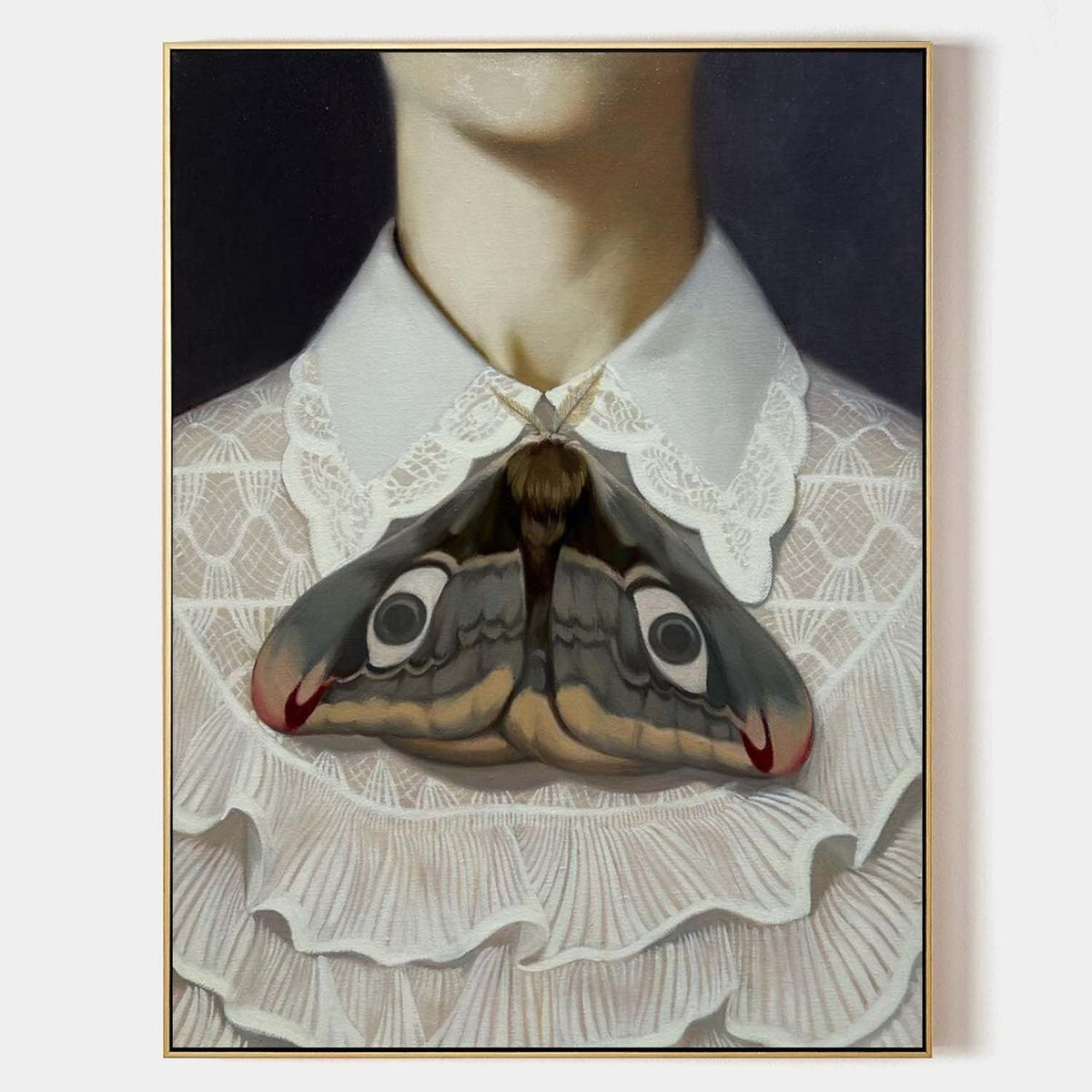 Wall Art Rectangle Surreal Art Moth Portrait