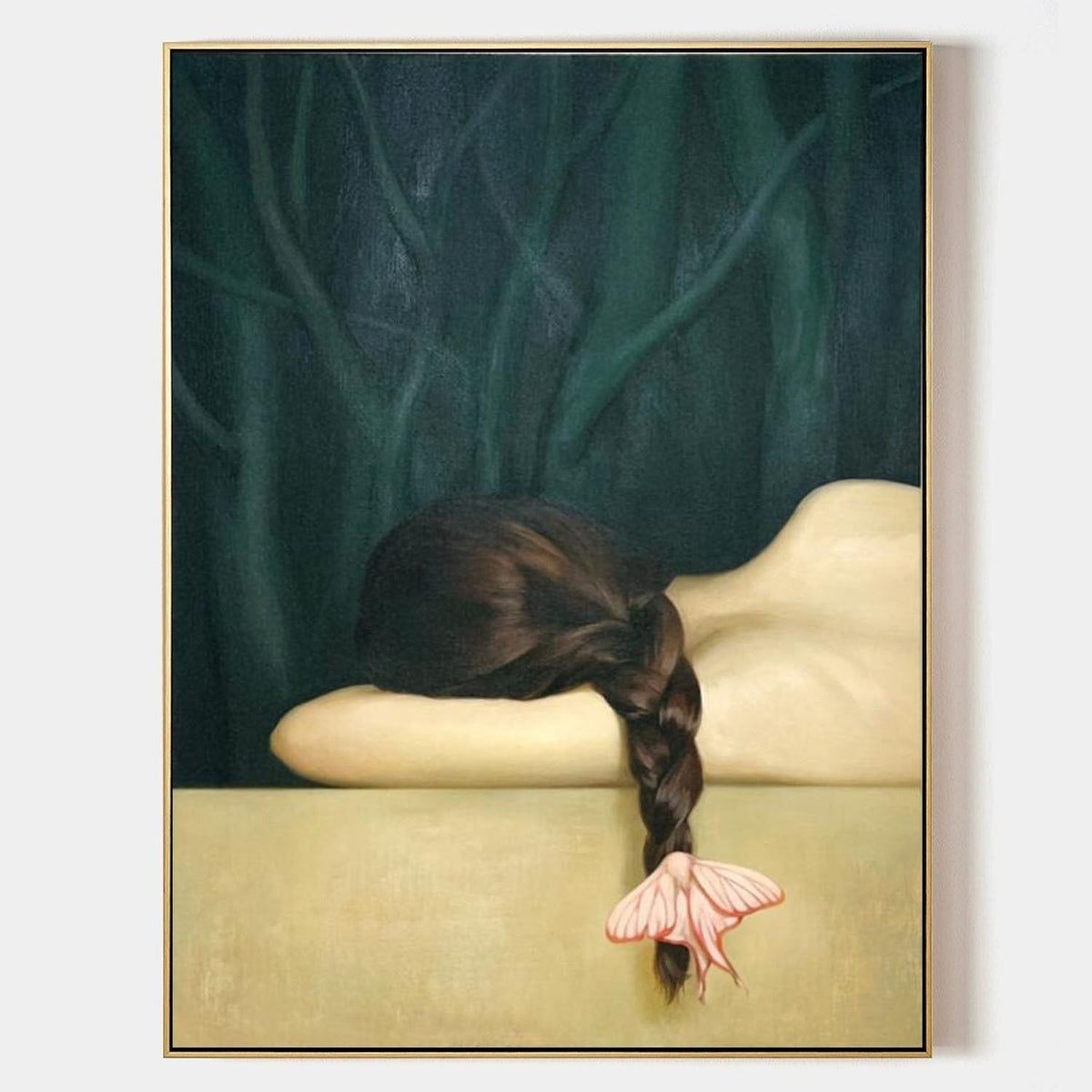 Wall Art Dreamy Hyperrealism Figure Braid