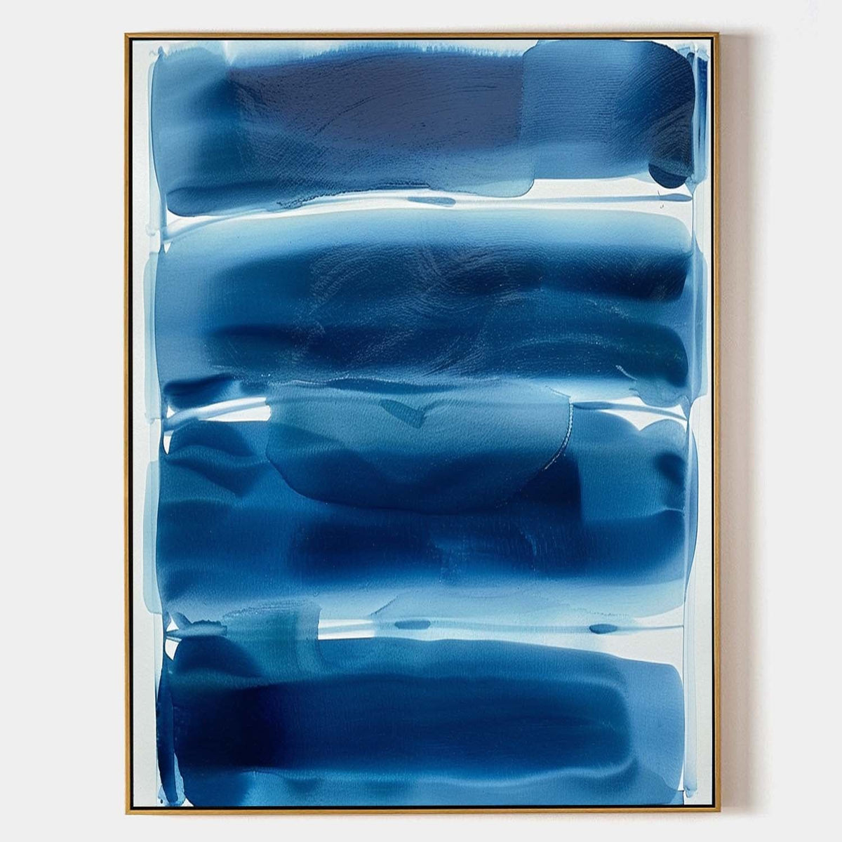 Wall Art Layered Blue Gradient Atmospheric Textured