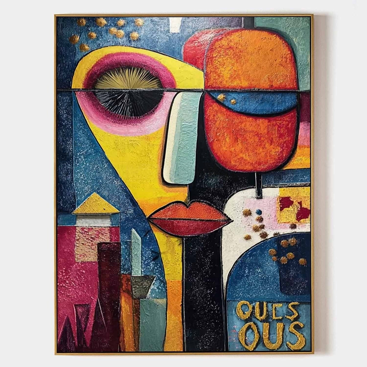 Cubist Abstract Dual Faces Painting