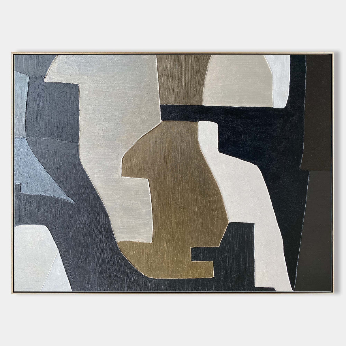 Neutral Geometric Abstract Wall Art Horizontal
