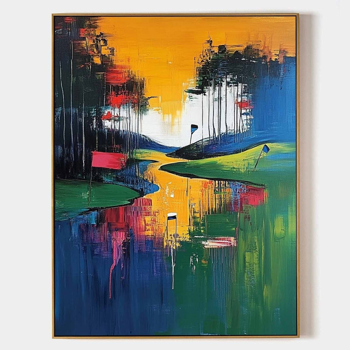 Wall Art Vertical Golf Course Landscape Painting