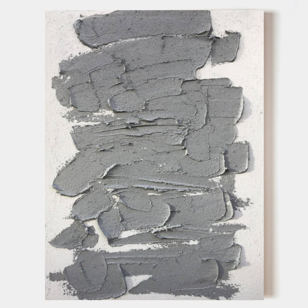 Wall Art Vertical Abstract Slate Patch Charcoal