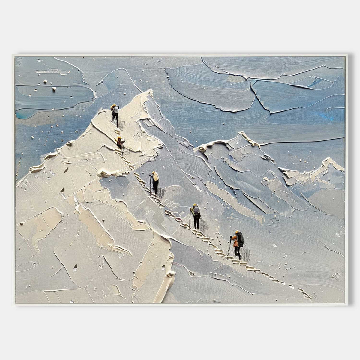 Mountain Climbers 3D Impasto Painting