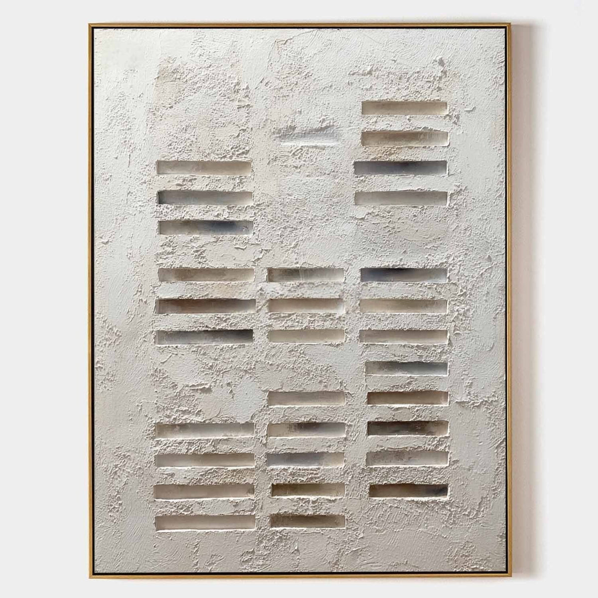 Wabi-Sabi Minimalist Linear Bas-Relief Painting