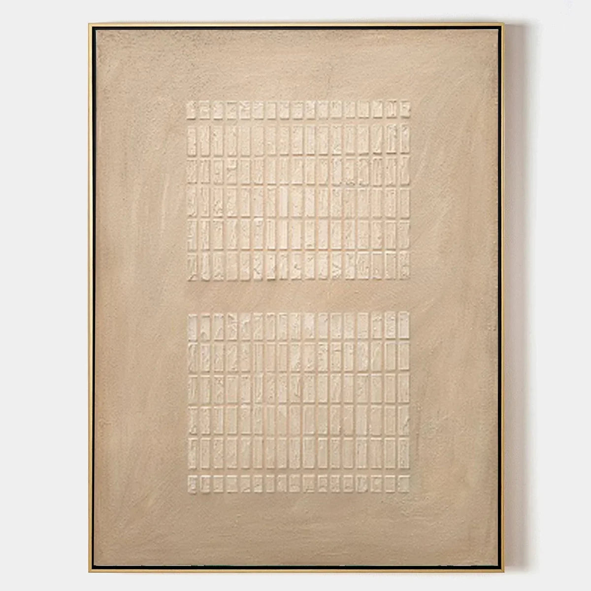 Wabi-Sabi Dual Grid Bas-Relief Painting