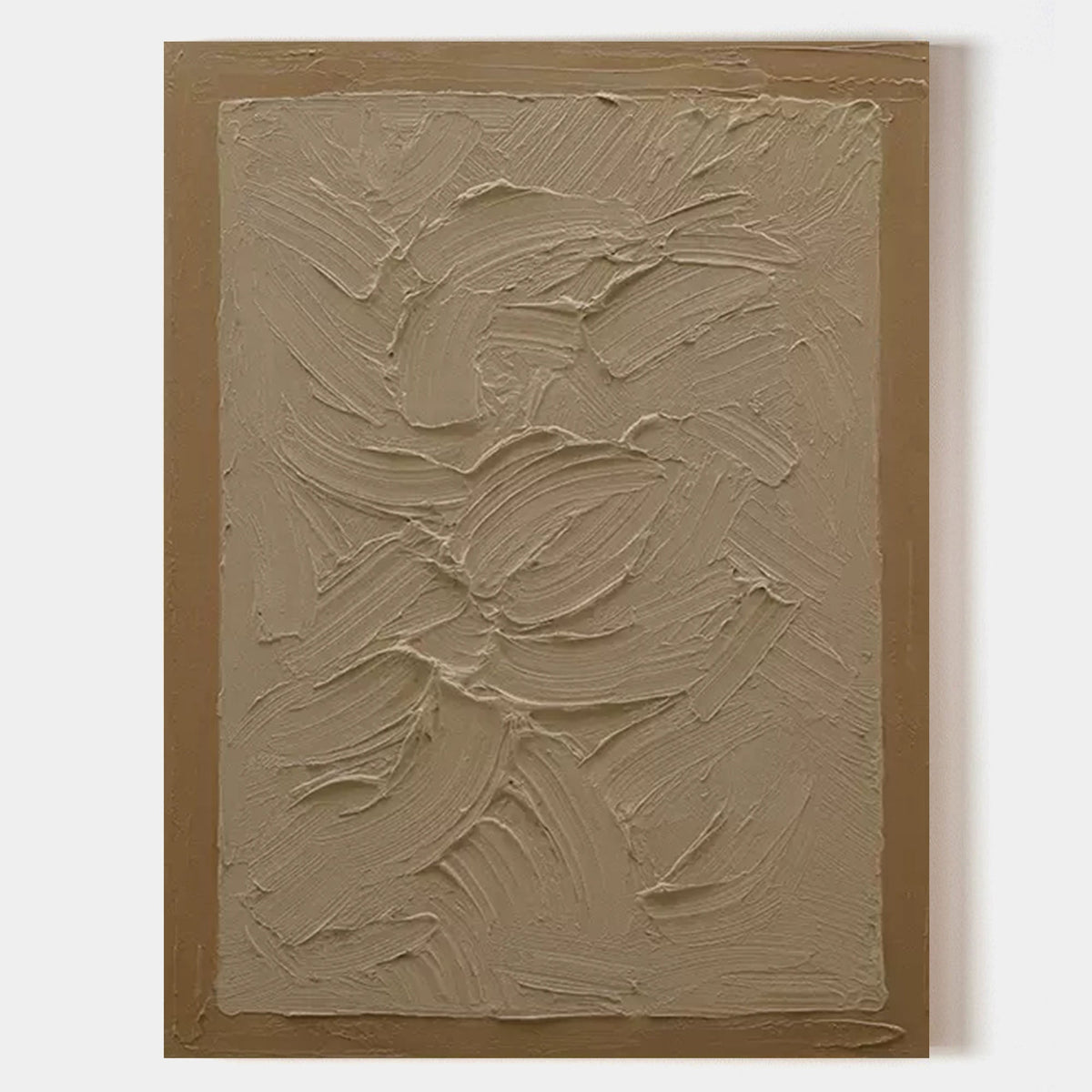 Wall Art Minimalist 3D Beige Textured