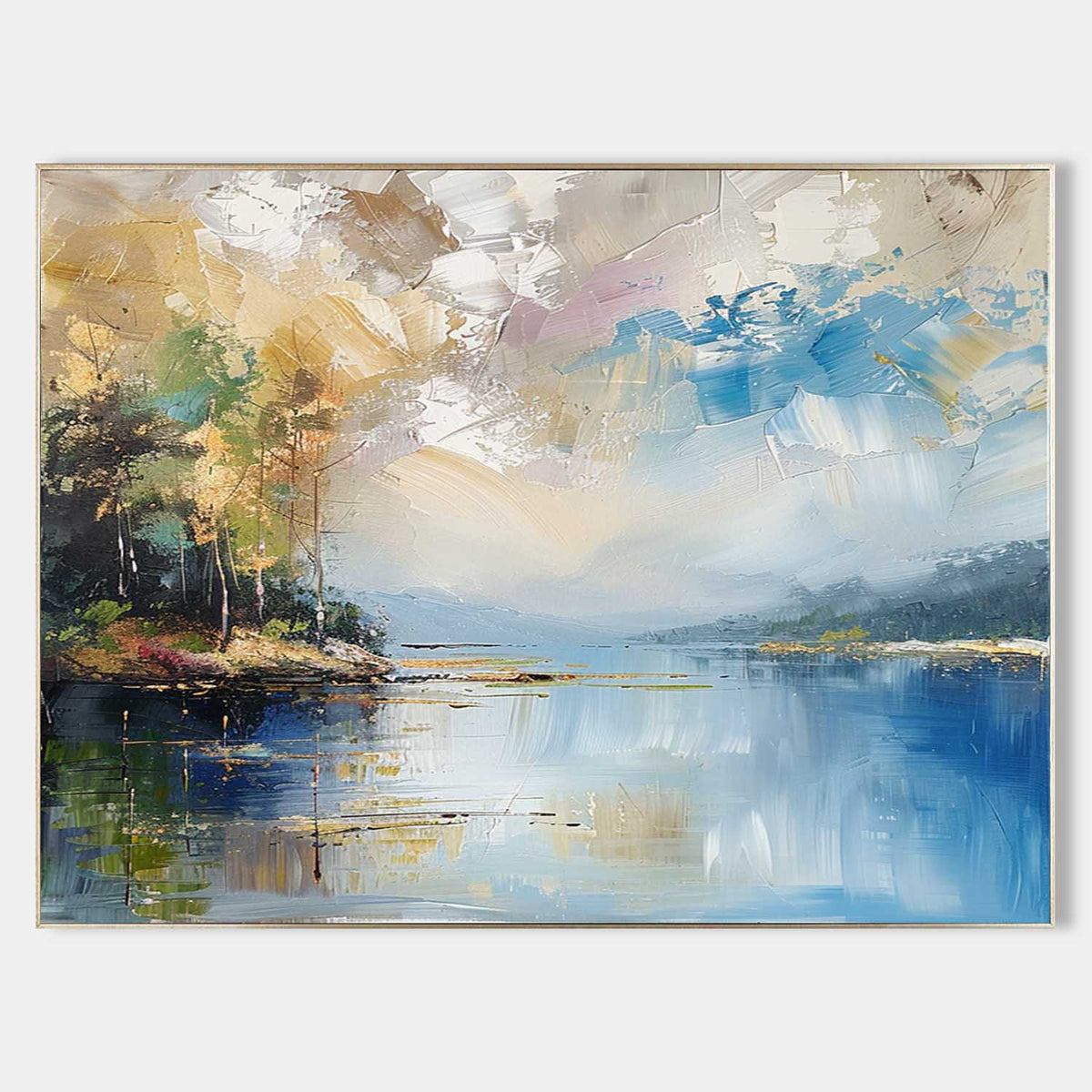 Wall Art Landscape Lake Serene Calm Misty