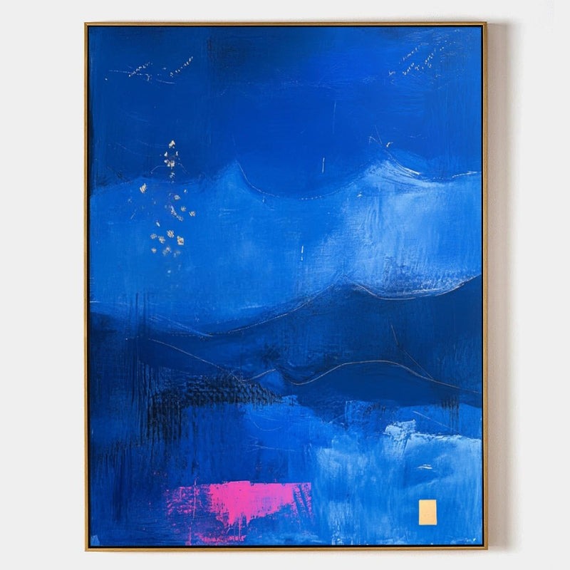 Wall Art Mystic Textured Layered Blue