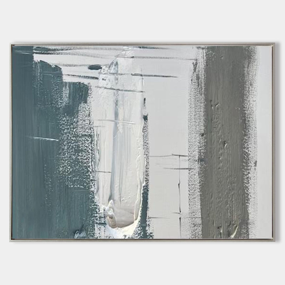 Wall Art Abstract Blue Gray Painting