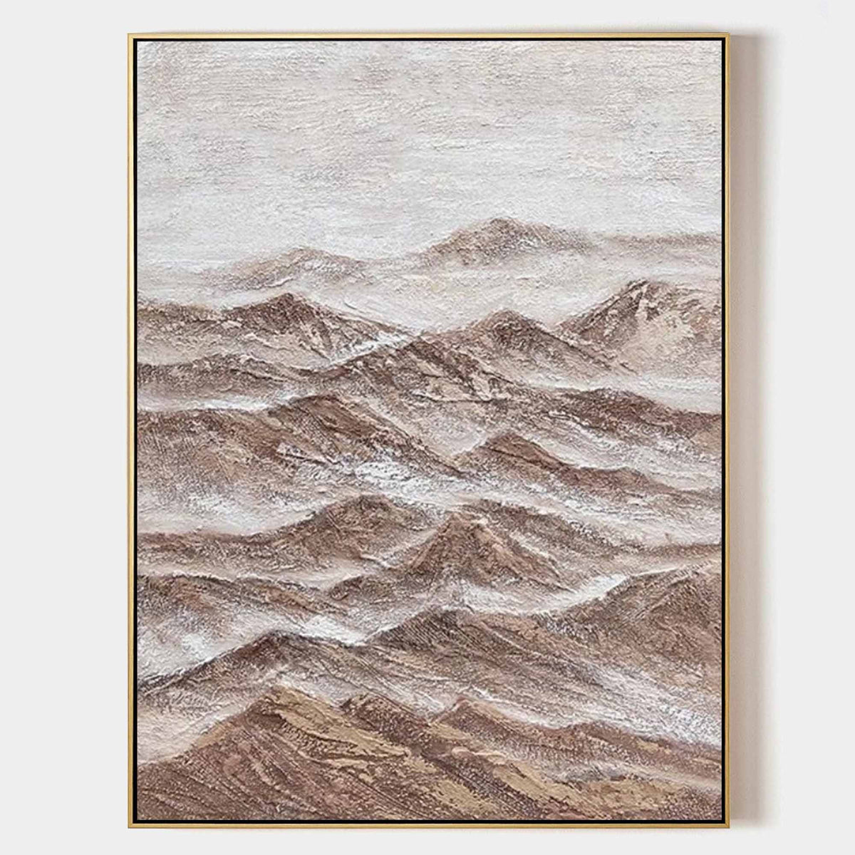 Wall Art Mountain Ranges Wabi-Sabi Textured Linen
