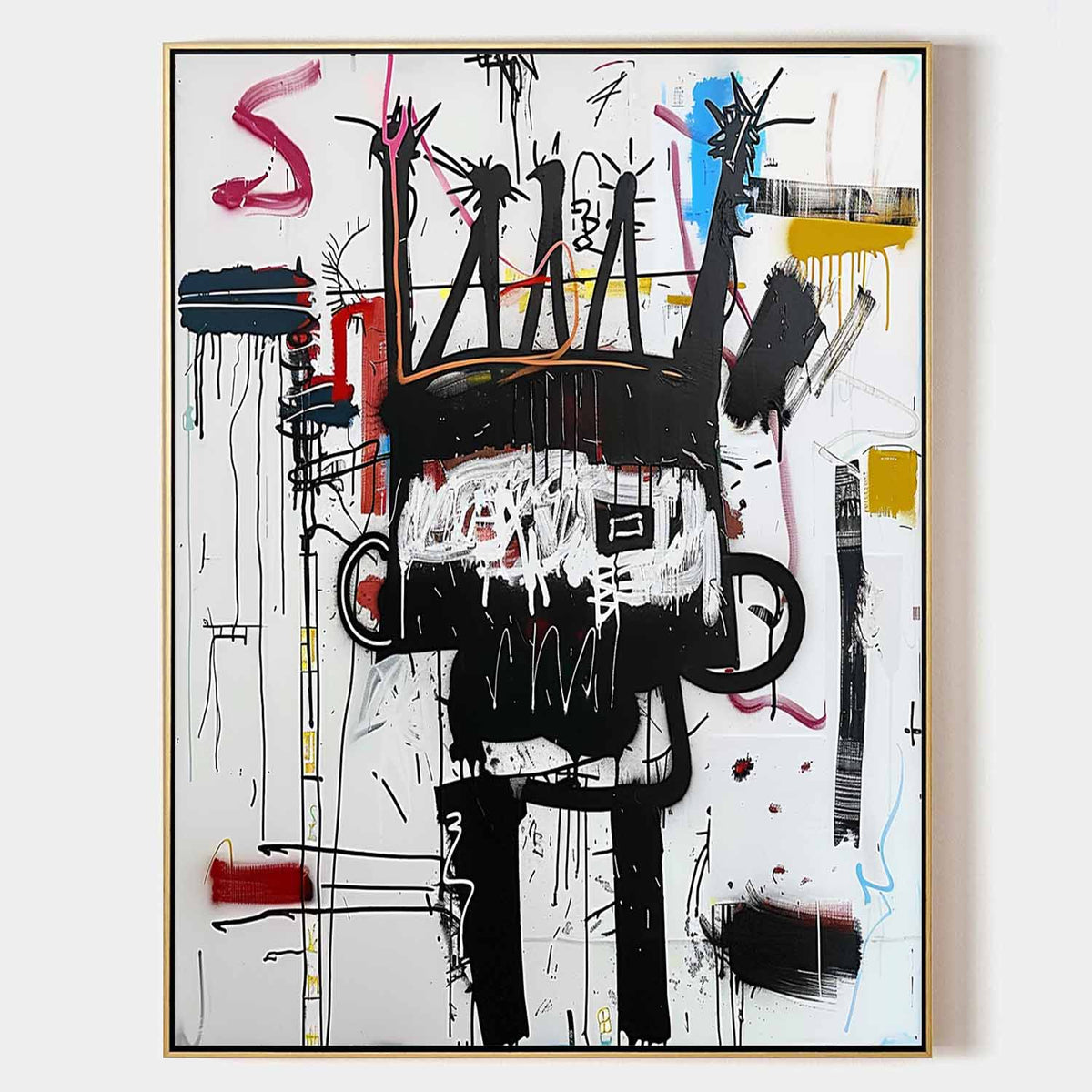 Wall Art Bold Textured Basquiat Inspired