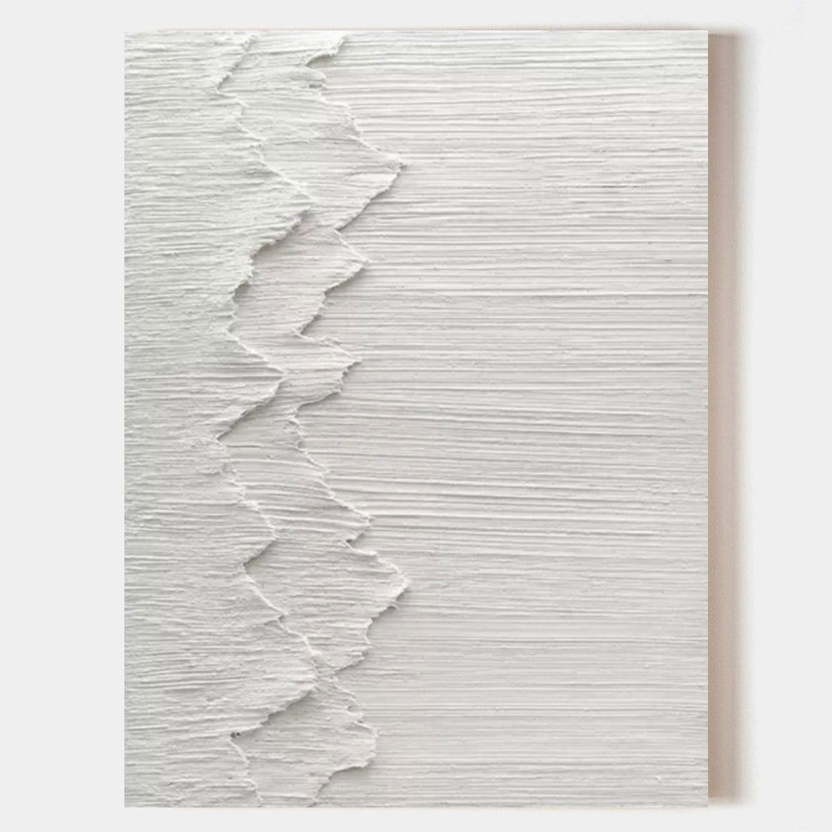Plaster Zigzag Abstract Wall Art