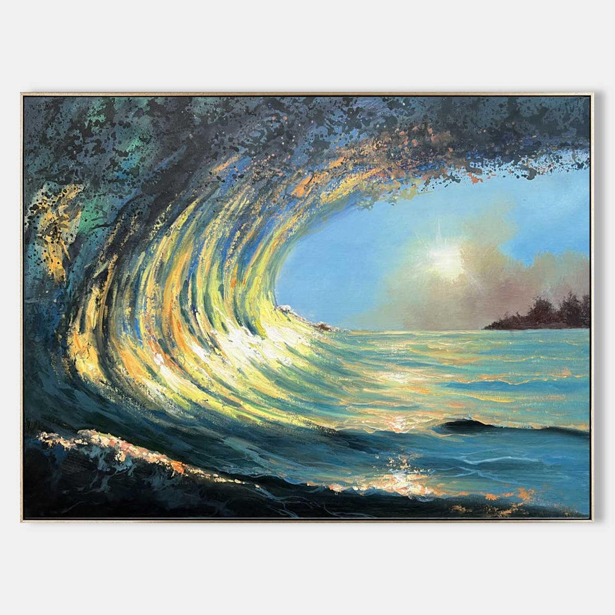Wall Art Realism Sea Wave Warm