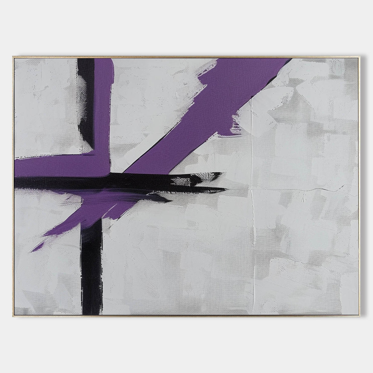 Textured Abstract Geometric Oil Painting