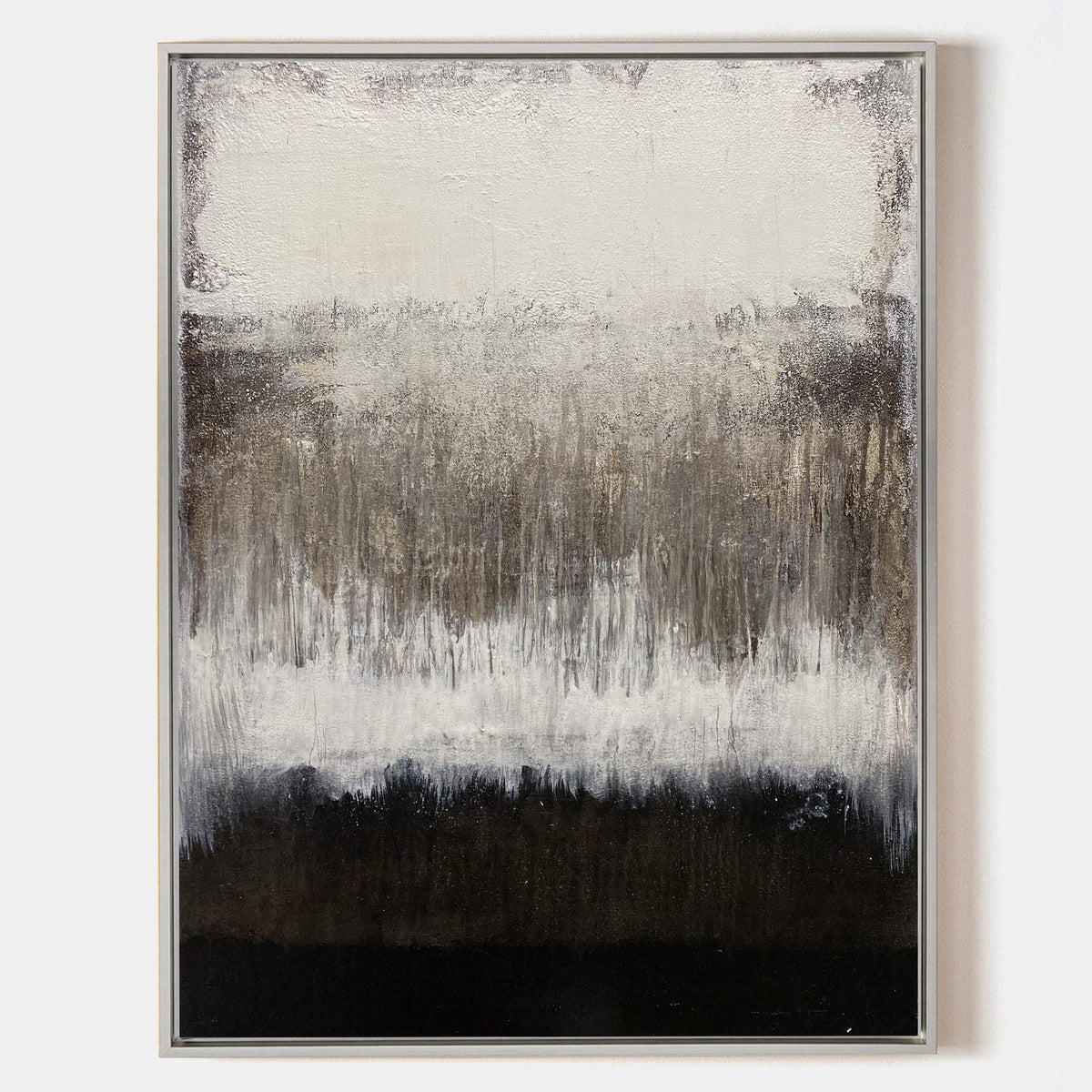 Wabi-Sabi Layered Neutral Oil Painting Textured