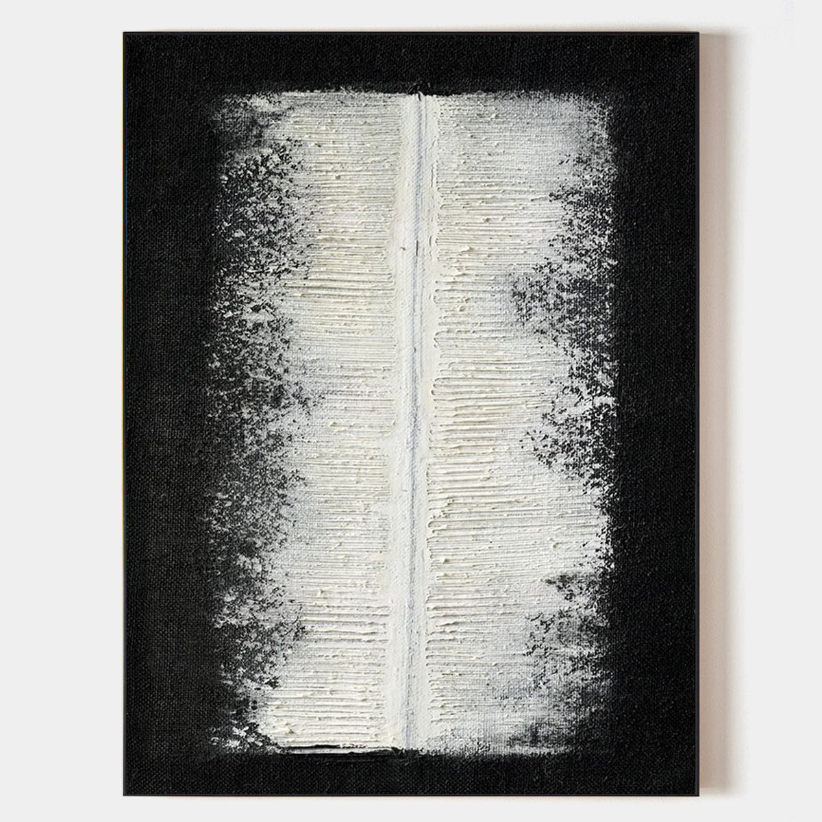 Black‑White Square Textured‑Block Monochrome Artwork