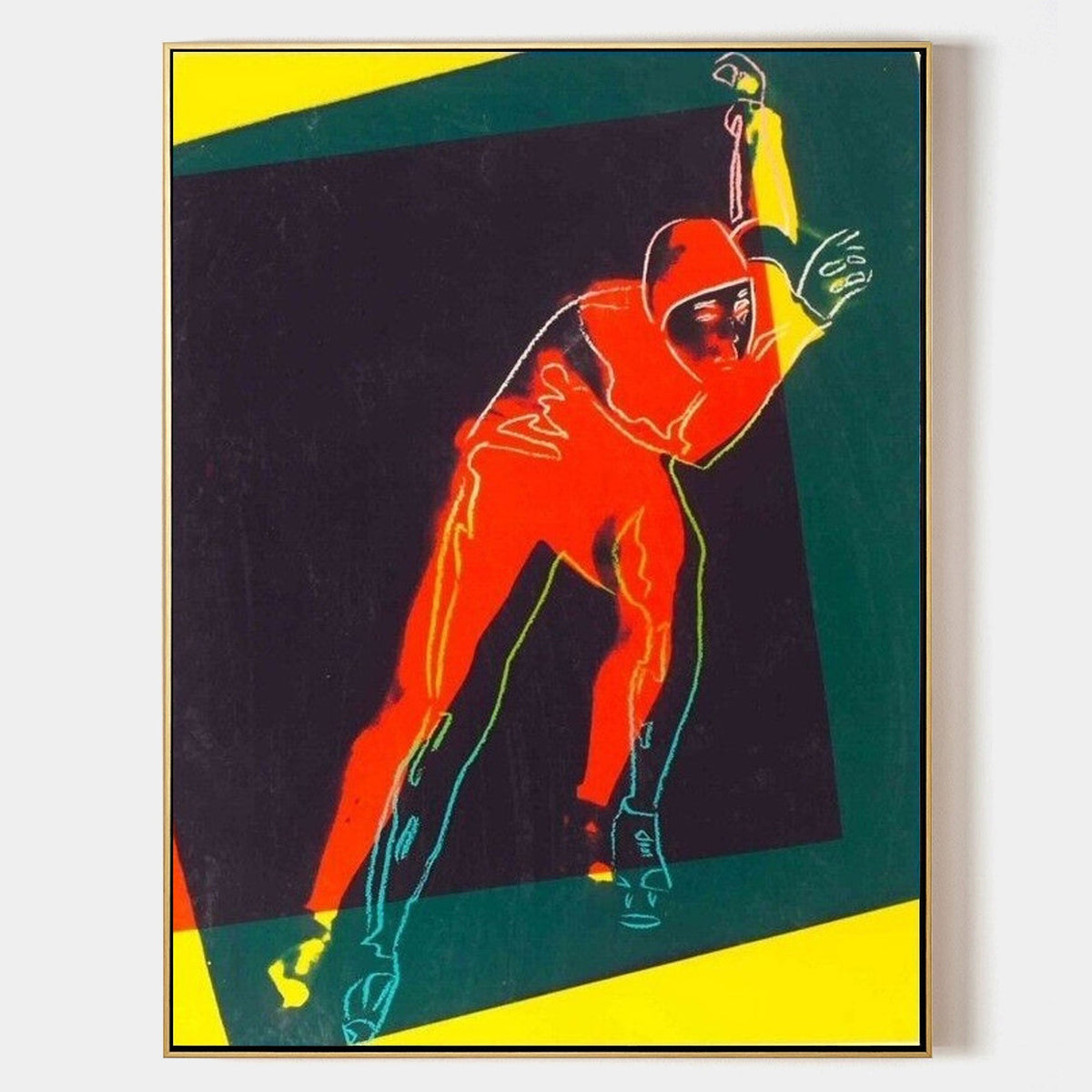 Wall Art Pop Art Climbing Figure Bold
