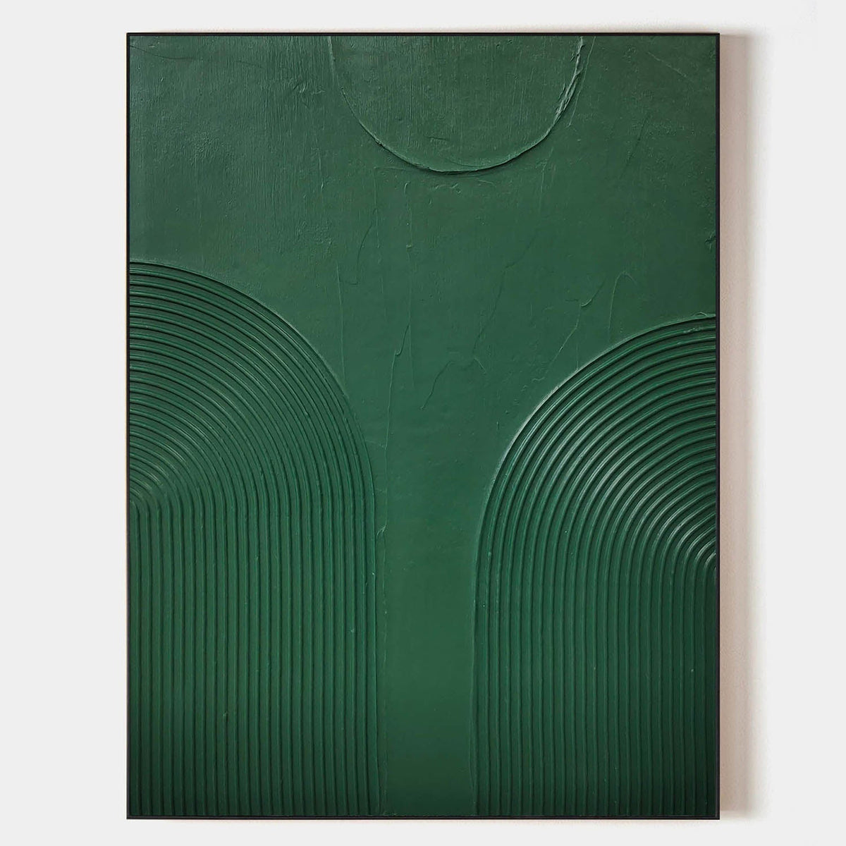 Emerald Arching Linework Painting
