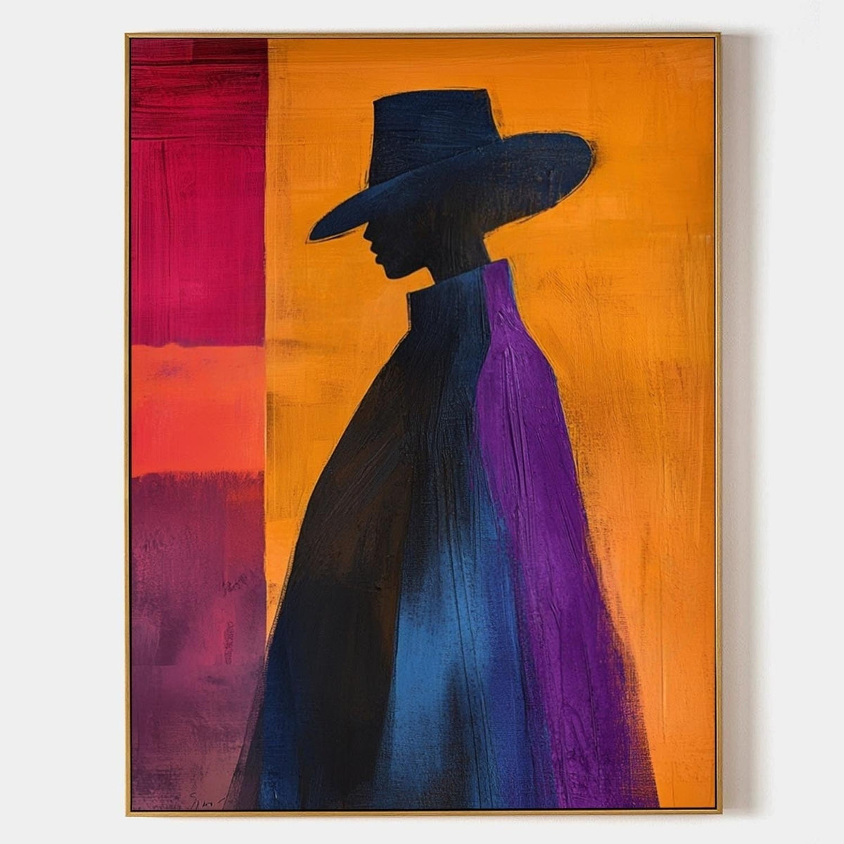 Wall Art Minimalist Silhouette Figure Gradient