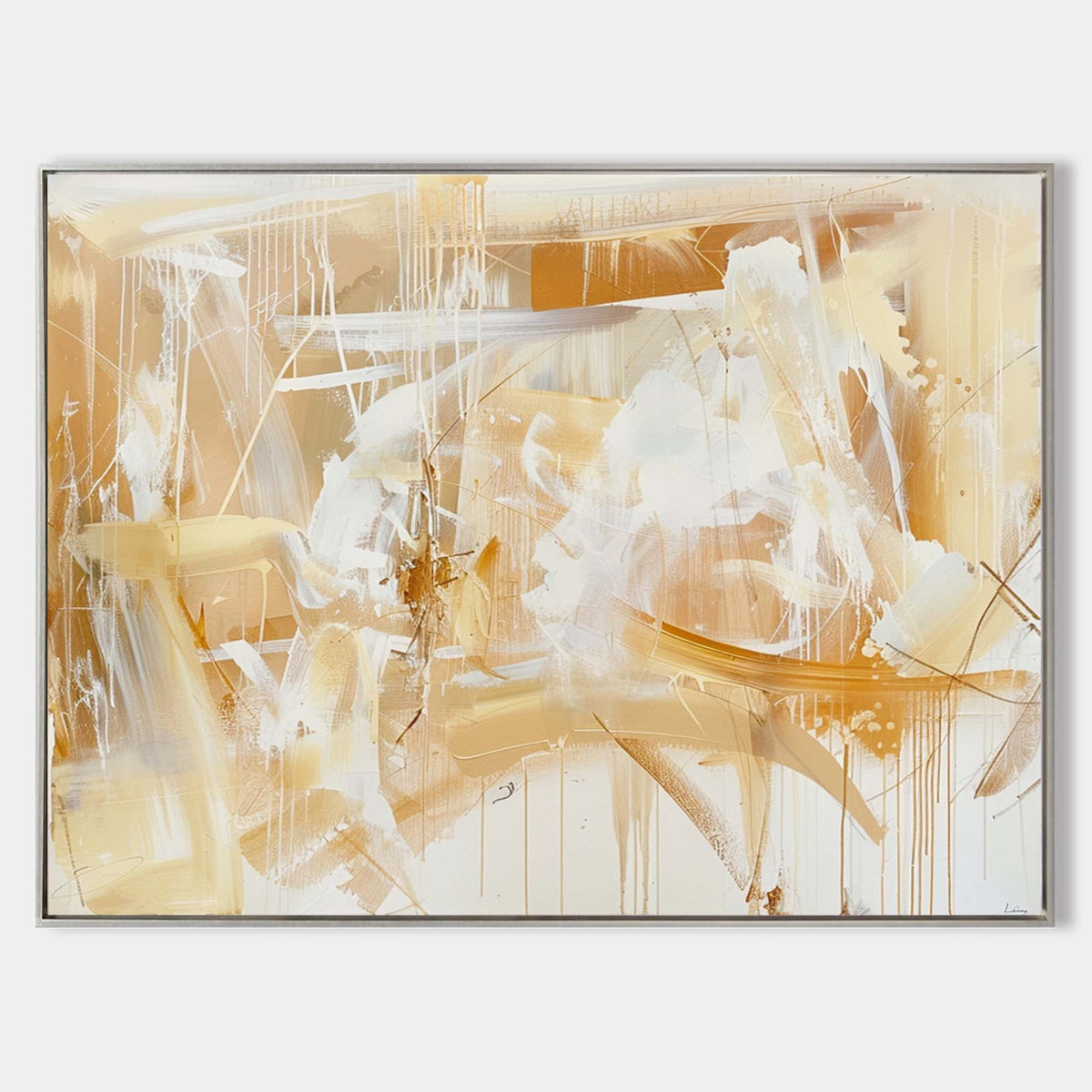 Sepia Woodland Gesture Painting