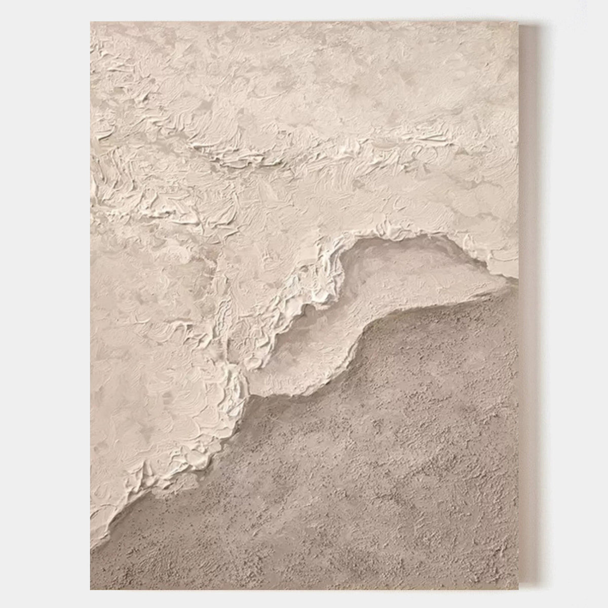 Wabi-Sabi Neutral Textured Landscape Painting