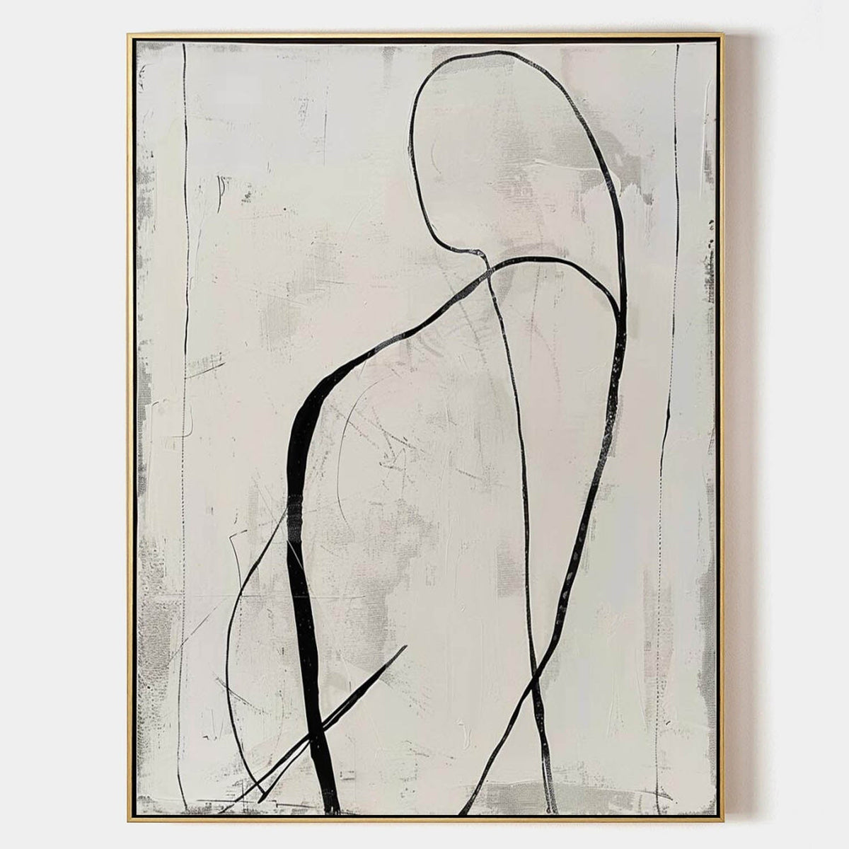 Minimalist Abstract Figure Oil Painting