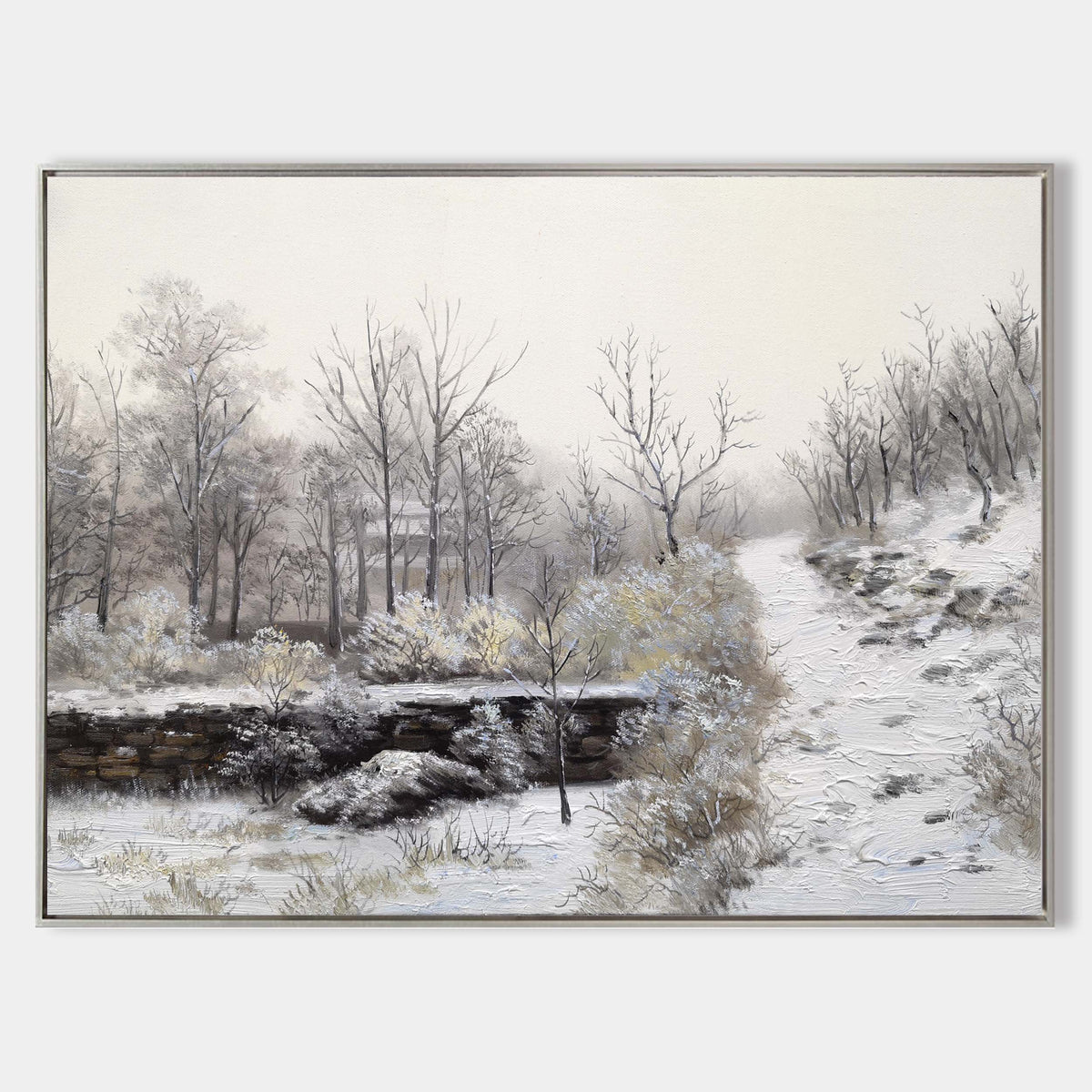 Frosty Winter Scenery Muted‑Tone Serene Nature Wall Decoration