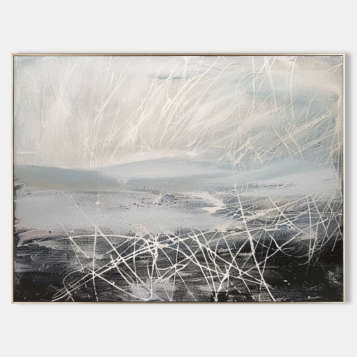 Wall Art Misty Abstract Landscape Delicate White