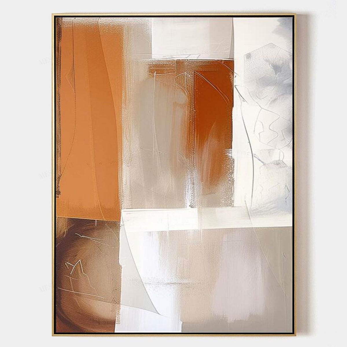 Terracotta & Neutral Abstract Painting