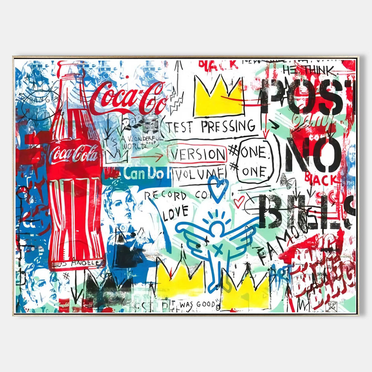 Wall Art Abstract Graffiti Vibrant Hand Drawn