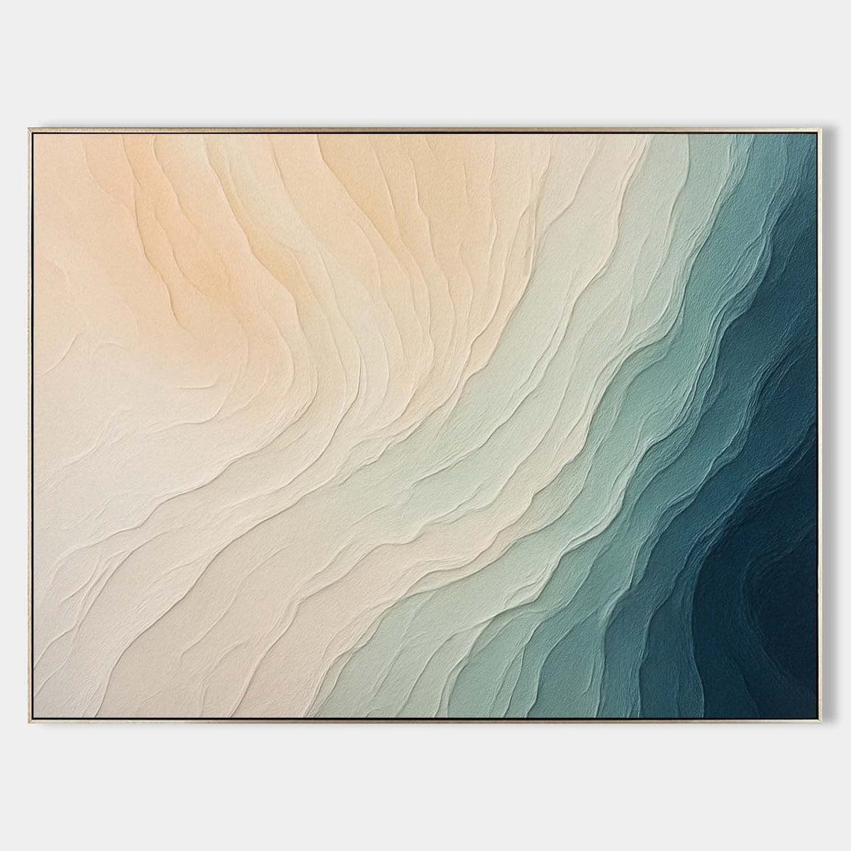 Wall Art Textured Gradient Wave Pattern